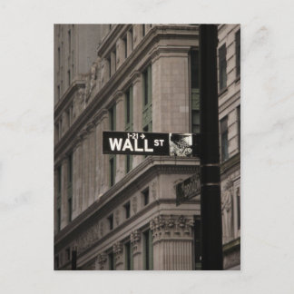 Wall St New York Vykort