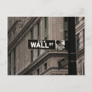 Wall St New York Vykort