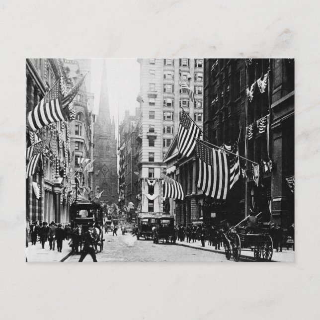 wall street 1900 vykort (Framsida)