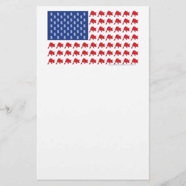Wall street American Flagga Brevpapper (Framsida)