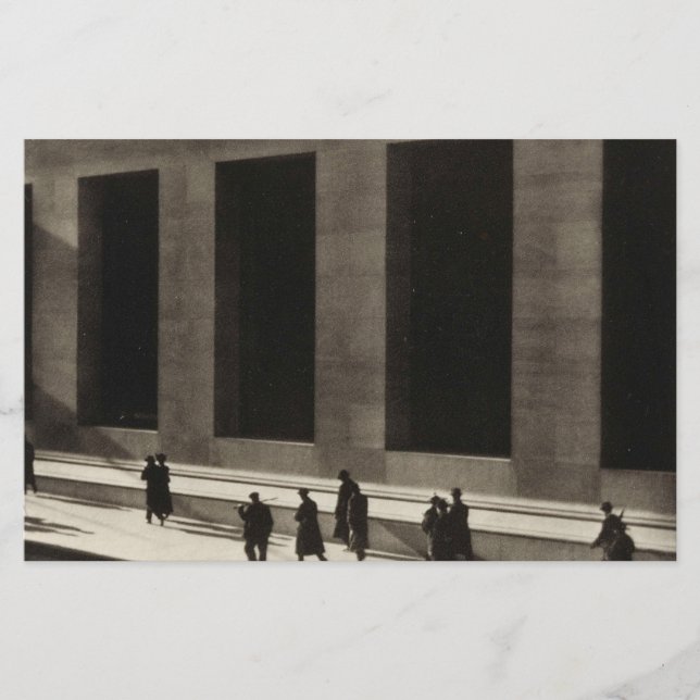 Wall street (av Paul Strand 1915) Brevpapper (Framsida)