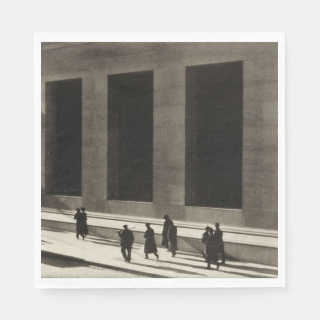 Wall street (av Paul Strand 1915) Pappersservett (Framsidan)
