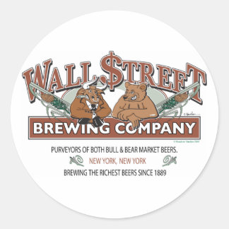 WALL-STREET-BREWING-Company Runt Klistermärke