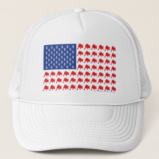 Wall street Bull Market American Flagga Keps (Framsida)