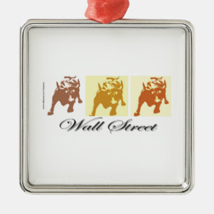 Wall street Bullmarknad Julgransprydnad Metall