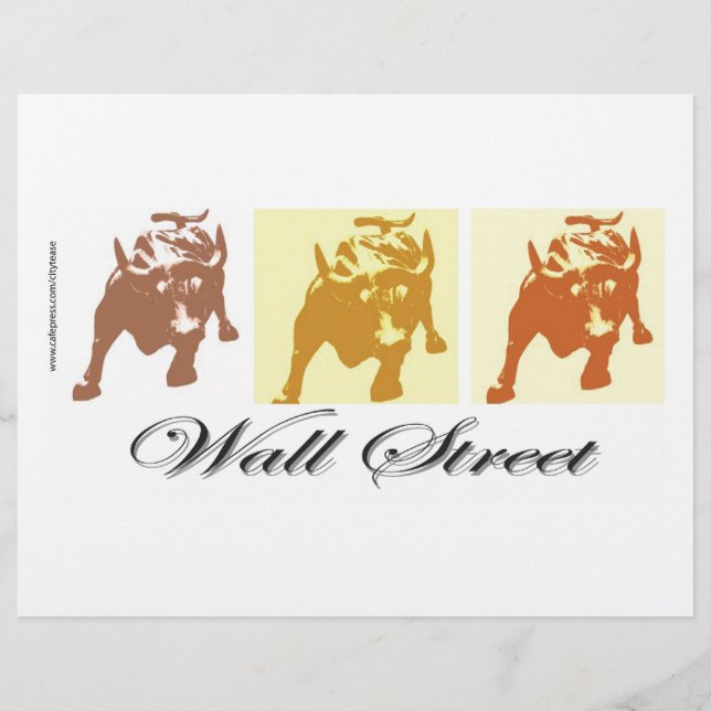 Wall street Bullmarknaden Reklamblad (Framsidan)