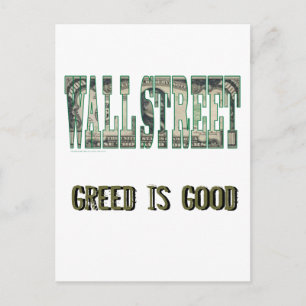 Wall Street/ Girighet är bra Vykort