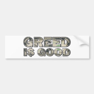 Wall street/Greed är Bra Bildekal