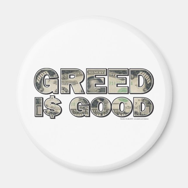 Wall street/Greed är Bra Magnet (Framsidan)
