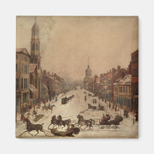 Wall street i vinter magnet