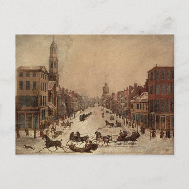 Wall street i Winter Vykort (Framsida)