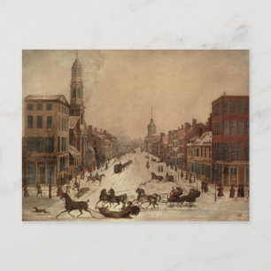 Wall street i Winter Vykort