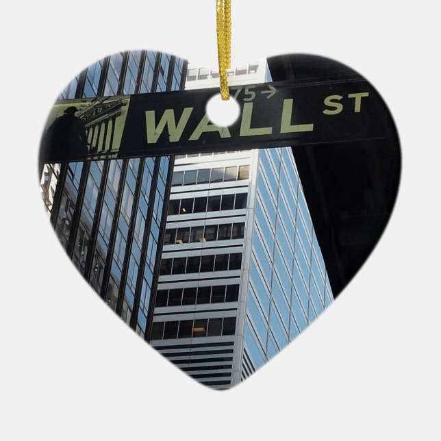 Wall street julgransprydnad keramik (Framsidan)