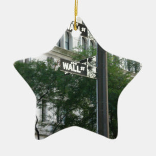 wall street julgransprydnad keramik