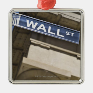 Wall street julgransprydnad metall