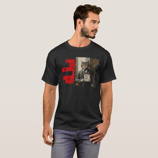 Wall street-kattnota | Lönsam minimalist T Shirt (Hel framsida)