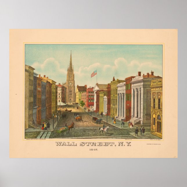 Wall street, New York (1847) Poster (Framsidan)