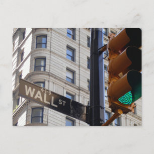 Wall street NYC-vykort Vykort