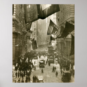 Wall street Party, Slut på WW1, 1918 Poster