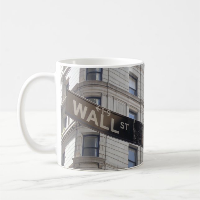 Wall street Sign New York City Mugg (Vänster)