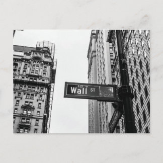 Wall Street Svart och Vitt Vykort