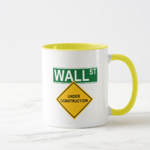 Wall street under konstruktion mugg