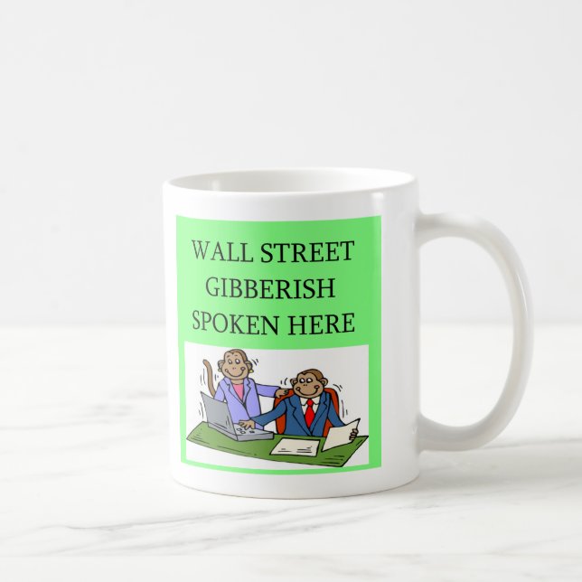wall streetaktiemarknadaktieägare kaffemugg (Höger)