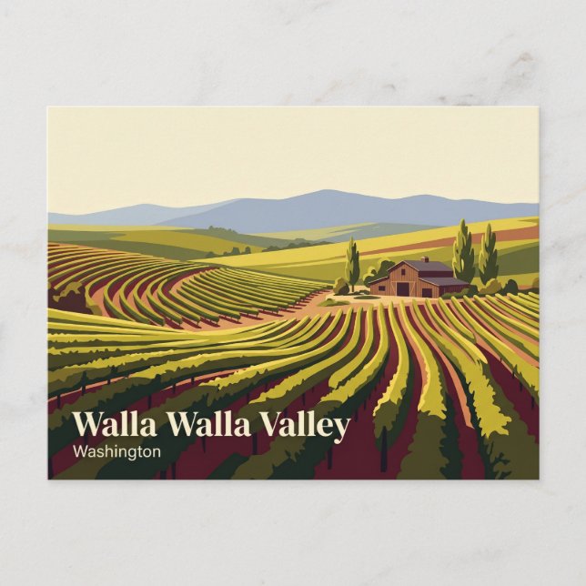 Walla Walla Valley USA Vykort (Framsida)