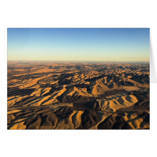 Walla Walla vin land från aloft Hälsningskort (Framsidan Horizontal)