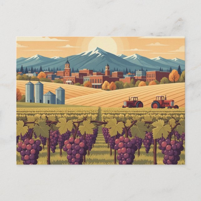 Walla Walla Washington Resa Helg Vykort (Framsida)