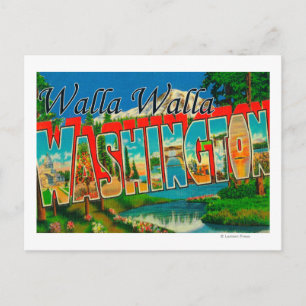 Walla Walla, Washington - Stora Bokstavsscener Vykort