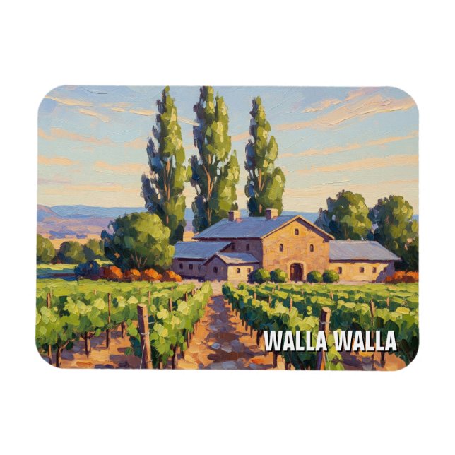 Walla Walla Washington Travel Magnet (Horisontell)