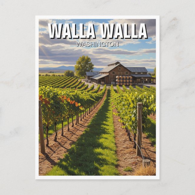 Walla Walla Washington Travel Vykort (Framsida)