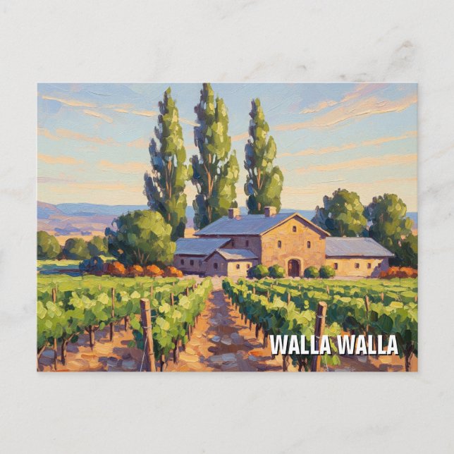 Walla Walla Washington Travel Vykort (Framsida)