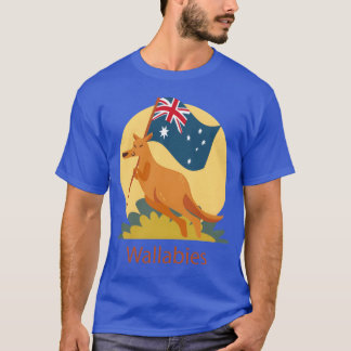 Wallabies Rugby australien sportlag retro vänner T Shirt