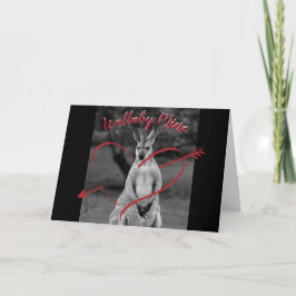 Wallaby Mine Heart Valentine Day Australienkort Helgkort
