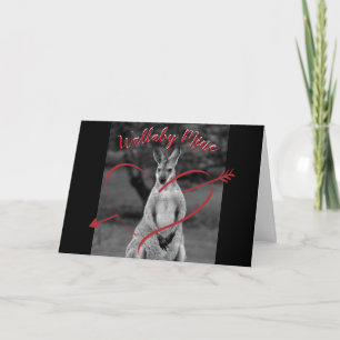 Wallaby Mine Heart Valentine Day Australienkort Helgkort