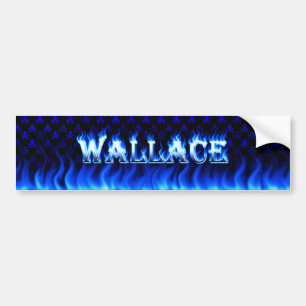 Wallace blått avfyrar och flammar bildekaldesign bildekal