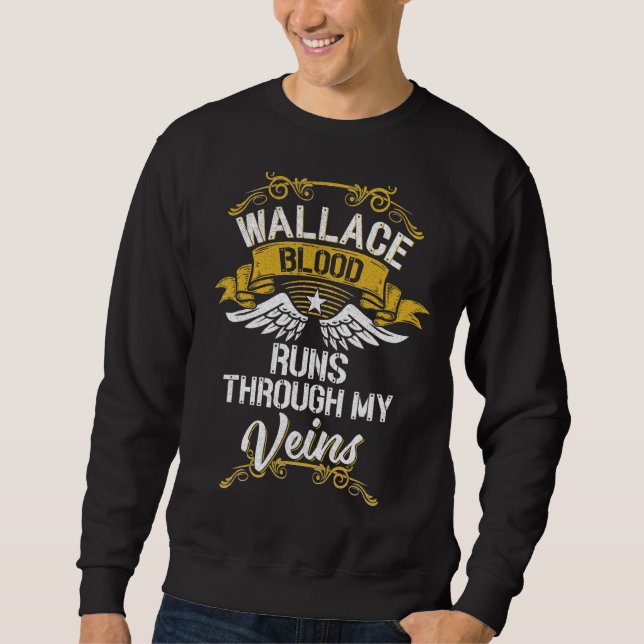 Wallace Blood Springa genom mina Veins Lång Ärmad Tröja (Framsida)