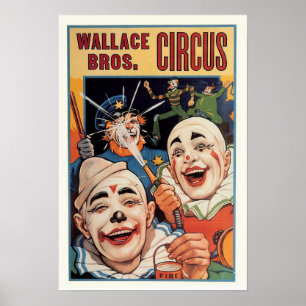 Wallace Bros. Vintagecirkus Poster