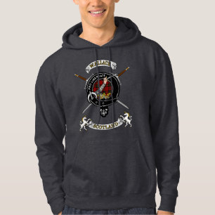 Wallace Clan Badge Tartan & Svärd Hoodie