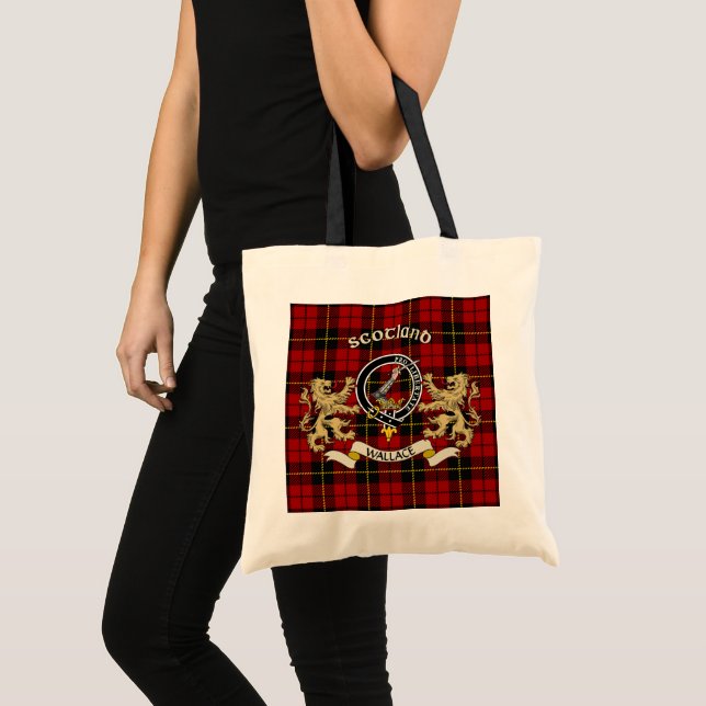 Wallace Clan Badge & Tartan Tygkasse (Framsida (produkt))