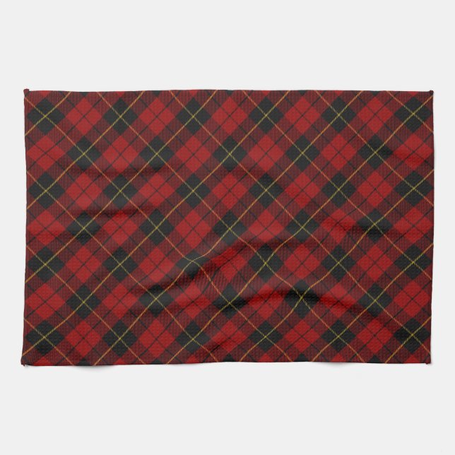 Wallace Clan Skotsk Tartan Rutig Mönster Kökshandduk (Horisontell)