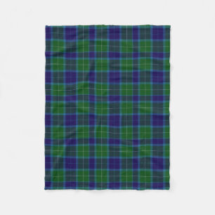 Wallace Clan Tartan Rutmönstrat Flygtäcke Fleecefilt