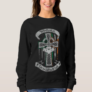 Wallace-efternamn Irländska amerikaner flagga Irla T Shirt