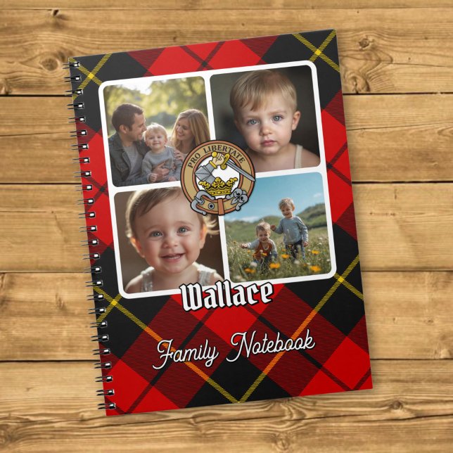 Wallace familjefotocollage anteckningsbok (Skapare uppladdad)
