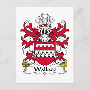 Wallace familjevapen vykort