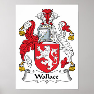 Wallace familjvapensköld poster