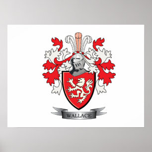 Wallace Family Crest Jackar av Arm Poster