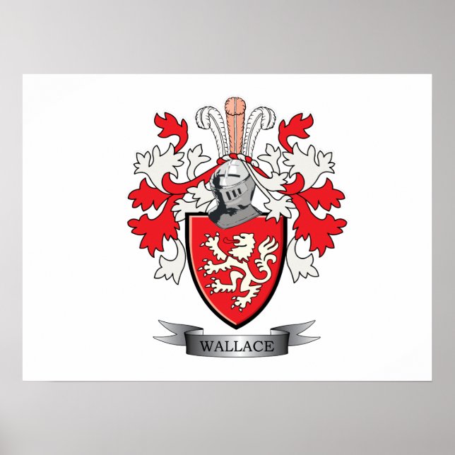 Wallace Family Crest Jackar av Arm Poster (Framsidan)